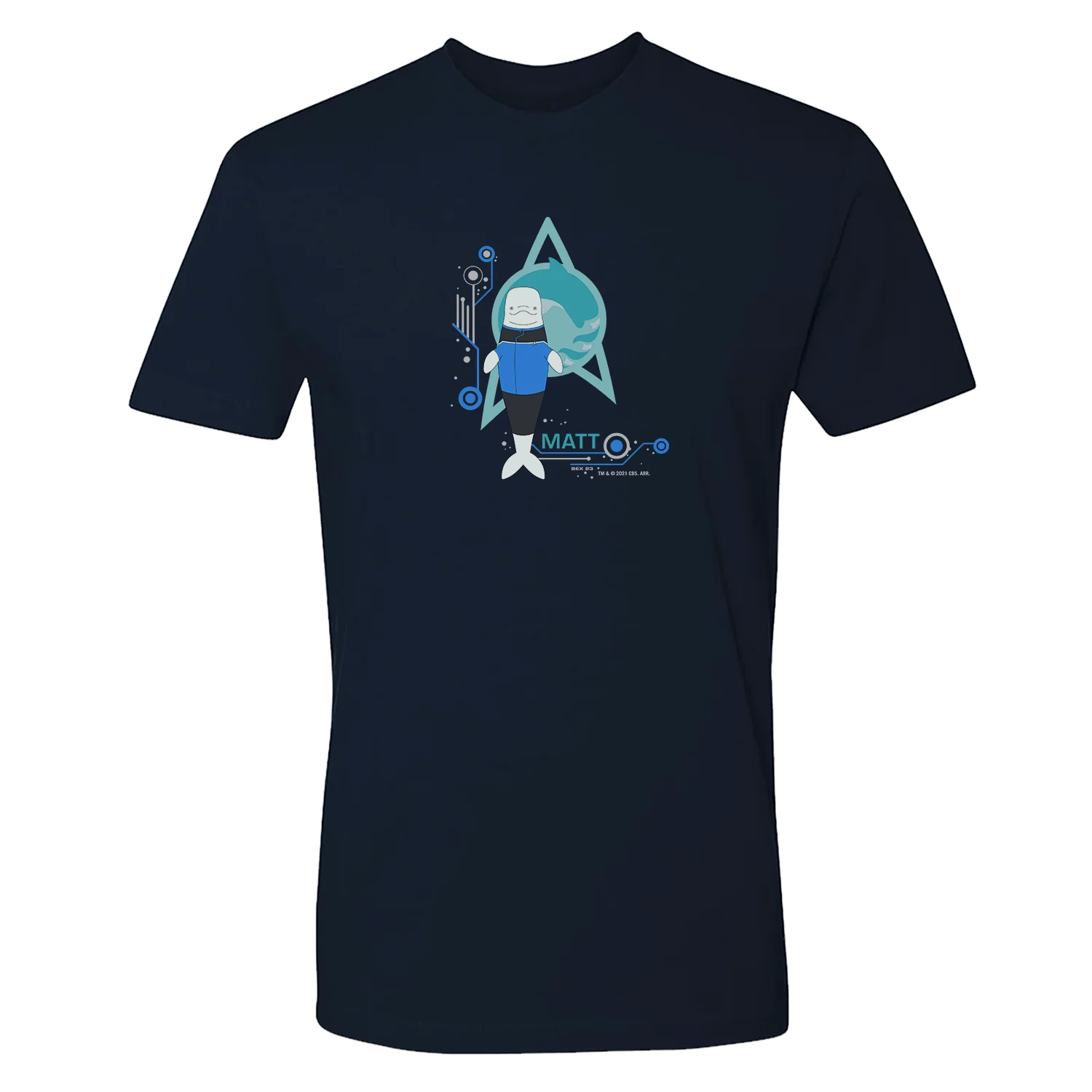 Star Trek: Lower Decks Matt Cetacean Ops Delta Logo Adult Short Sleeve T-Shirt - Image 3