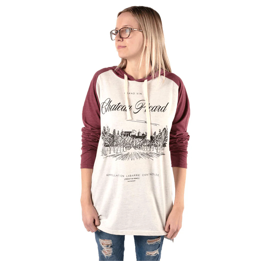 Star Trek: Picard Chateau Picard Vineyard Logo Tri-Blend Raglan Hoodie - Image 6