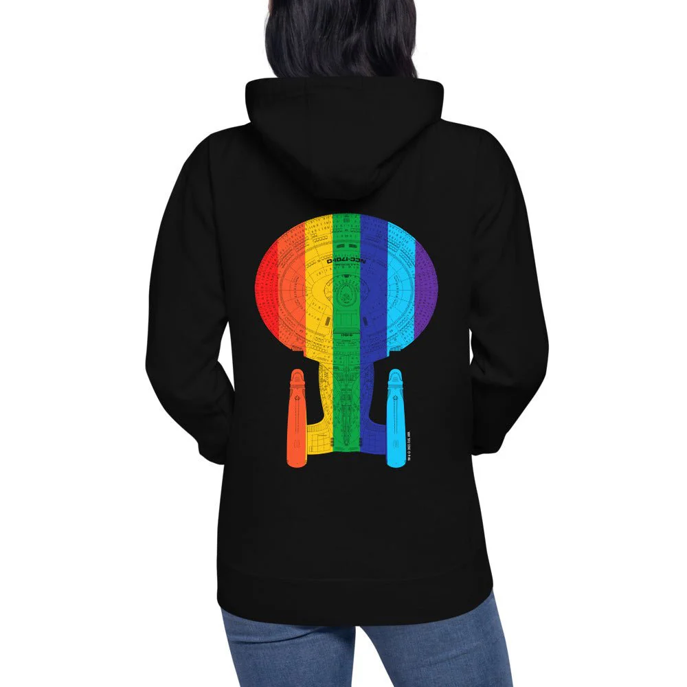 Star Trek Pride U.S.S Enterprise NCC 1701-D Unisex Premium Hoodie - Image 4