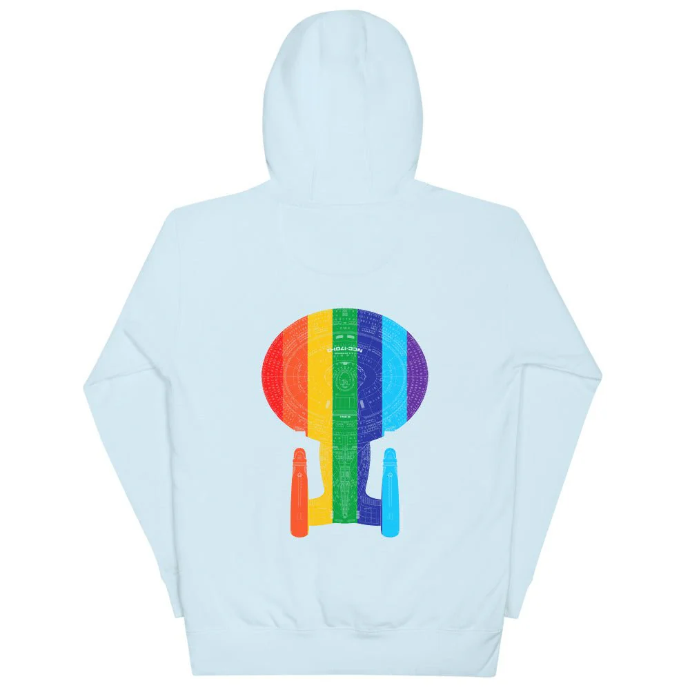 Star Trek Pride U.S.S Enterprise NCC 1701-D Unisex Premium Hoodie - Image 7