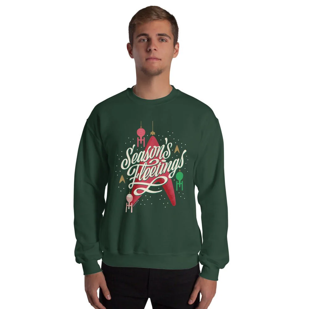 Star Trek Seasons Fleetings Holiday Fleece Crewneck - Image 3