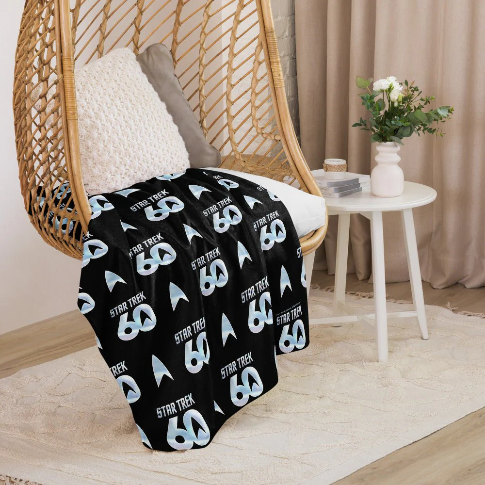 Star Trek Sherpa Blanket 60th Anniversary Logo - Image 4