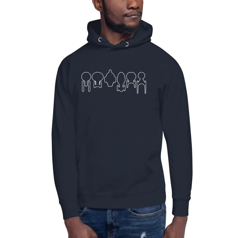 Star Trek Ships Outline Embroidered Hoodie - Image 2