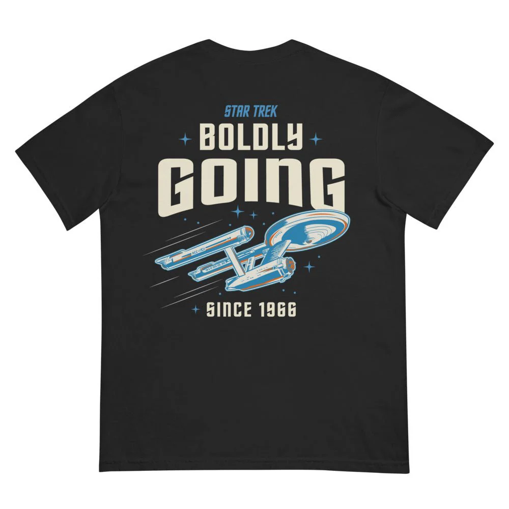 Star Trek T-Shirt with Personalized Name Boldly Going Since 1966