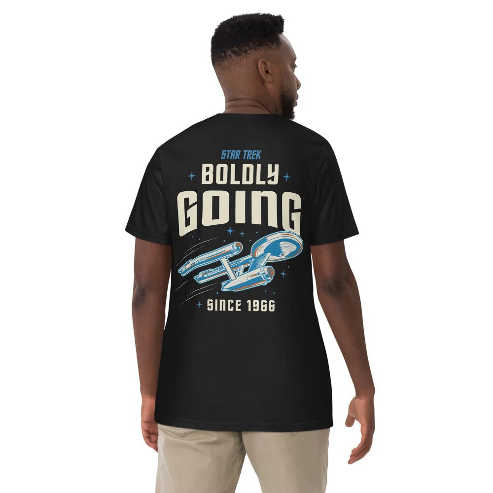 Star Trek T-Shirt with Personalized Name Boldly Going Since 1966 - Image 3