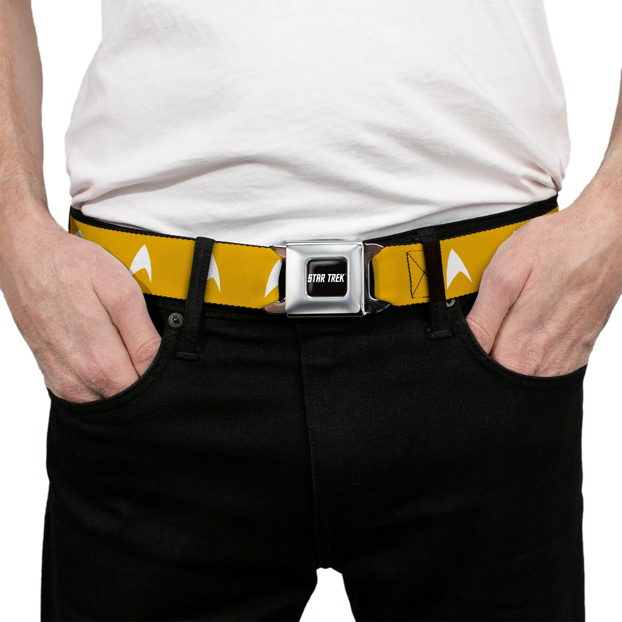 Star Trek Starfleet Insignia Golden Yellow Seatbelt Belt - Image 3