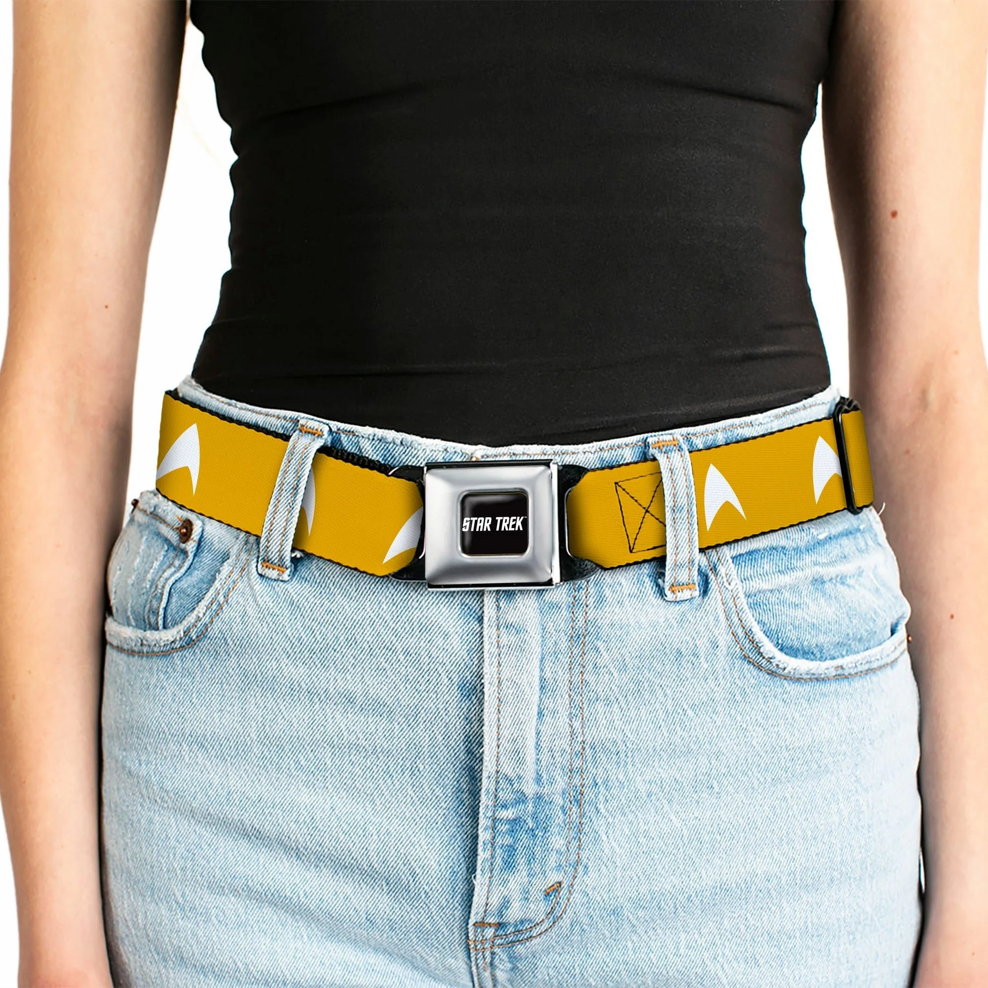 Star Trek Starfleet Insignia Golden Yellow Seatbelt Belt - Image 5