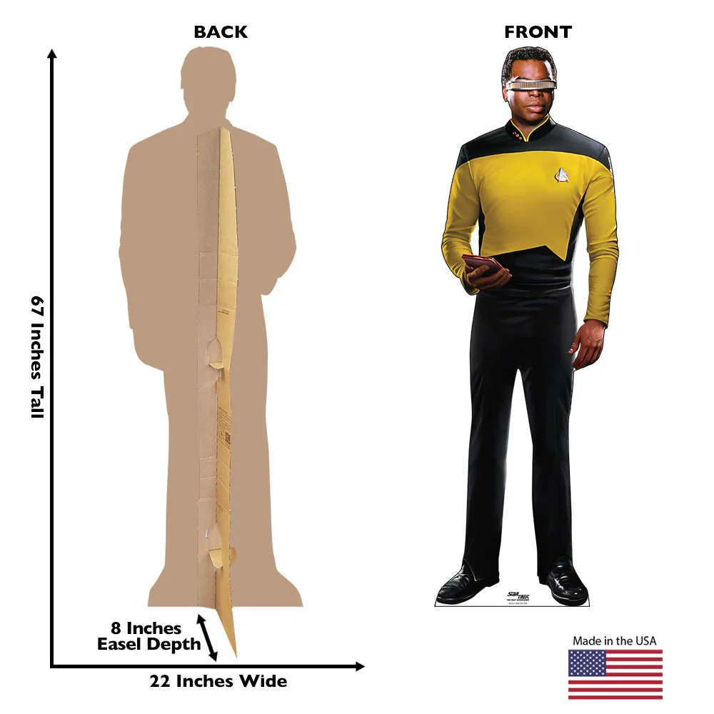 Star Trek: The Next Generation Geordi La Forge Life-Sized Cardboard Cutout Standee - Image 2