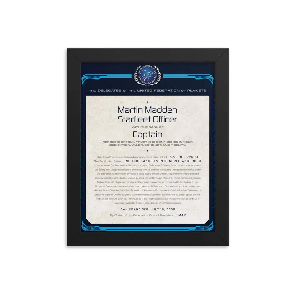 Star Trek: The Next Generation Personalized Captain's Assignment Letter U.S.S. Enterprise NCC-1701-D - Image 2
