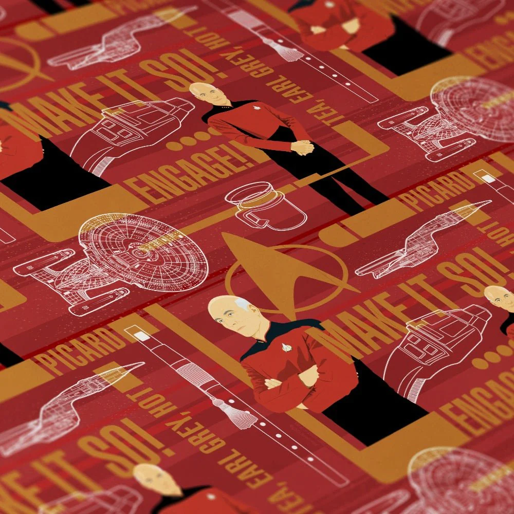 Star Trek: The Next Generation Picard Gift Wrap - Image 2