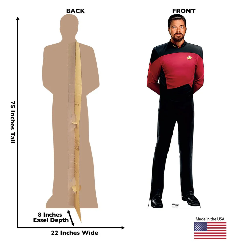 Star Trek: The Next Generation Commander Riker Life-Sized Cardboard Cutout Standee - Image 2