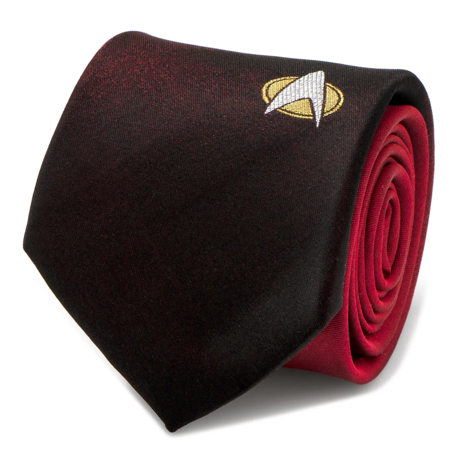 Star Trek: The Next Generation Shield Red Ombre Men's Tie - Image 3