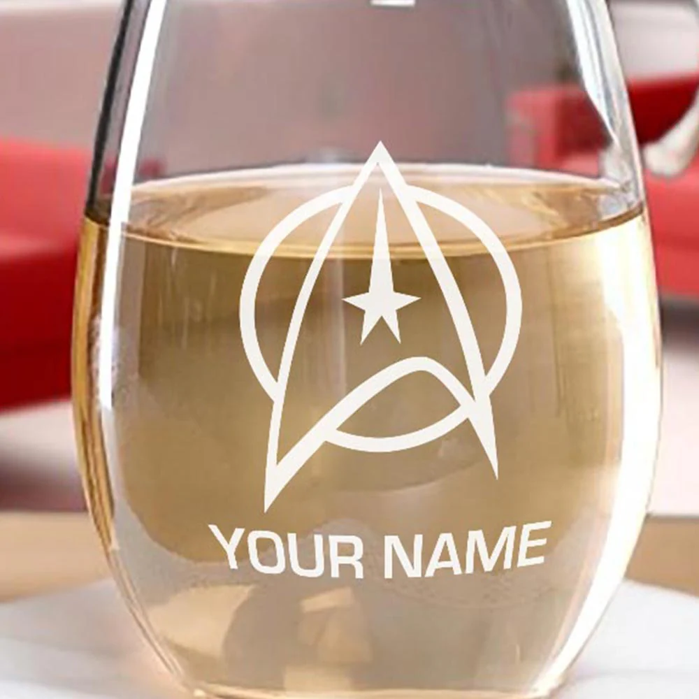 Star Trek: The Original Series Delta Personalized Laser Engraved Stemless Wine glass - Image 2