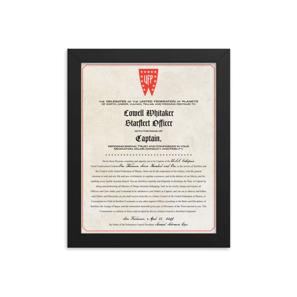 Star Trek: The Original Series Personalized Captain's Assignment Letter U.S.S. Enterprise NCC-1701 - Image 2