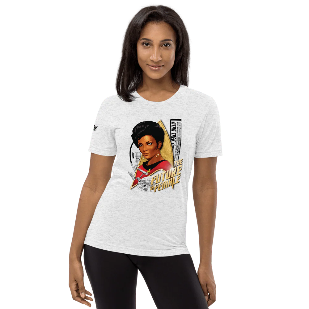 Star Trek: The Original Series Uhura The Future Is Female Unisex Tri-Blend T-Shirt - Image 10