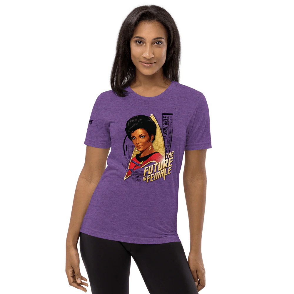 Star Trek: The Original Series Uhura The Future Is Female Unisex Tri-Blend T-Shirt - Image 2