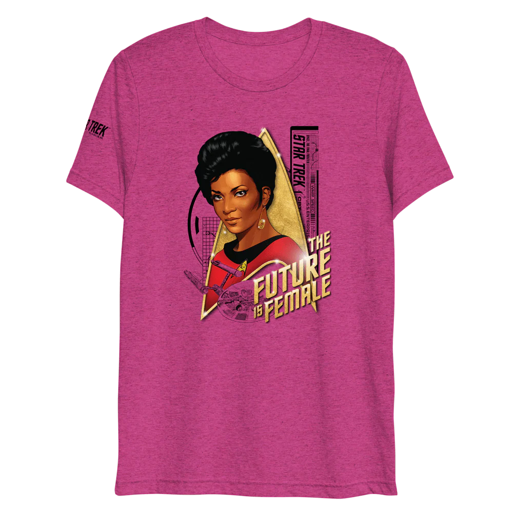 Star Trek: The Original Series Uhura The Future Is Female Unisex Tri-Blend T-Shirt - Image 3