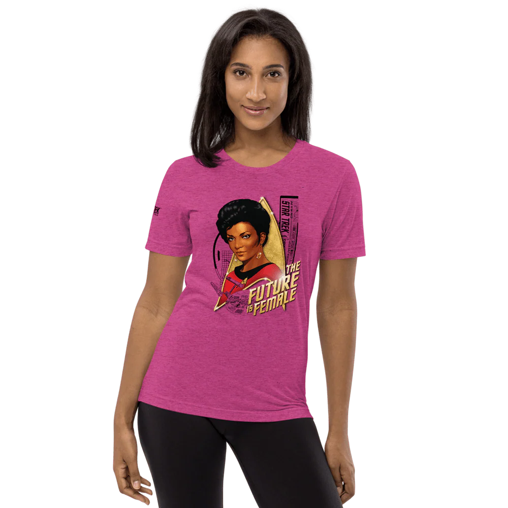 Star Trek: The Original Series Uhura The Future Is Female Unisex Tri-Blend T-Shirt - Image 4