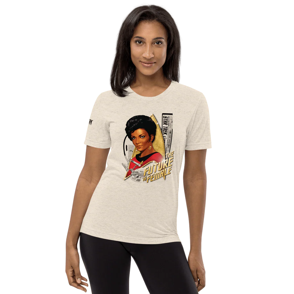 Star Trek: The Original Series Uhura The Future Is Female Unisex Tri-Blend T-Shirt - Image 8