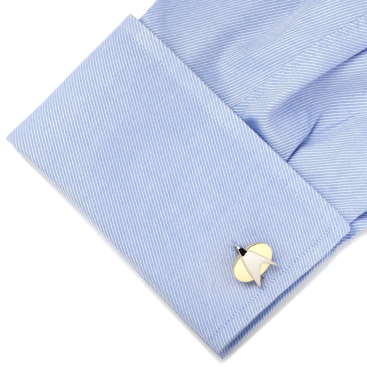 Star Trek Two Tone Delta Shield Cufflinks - Image 2