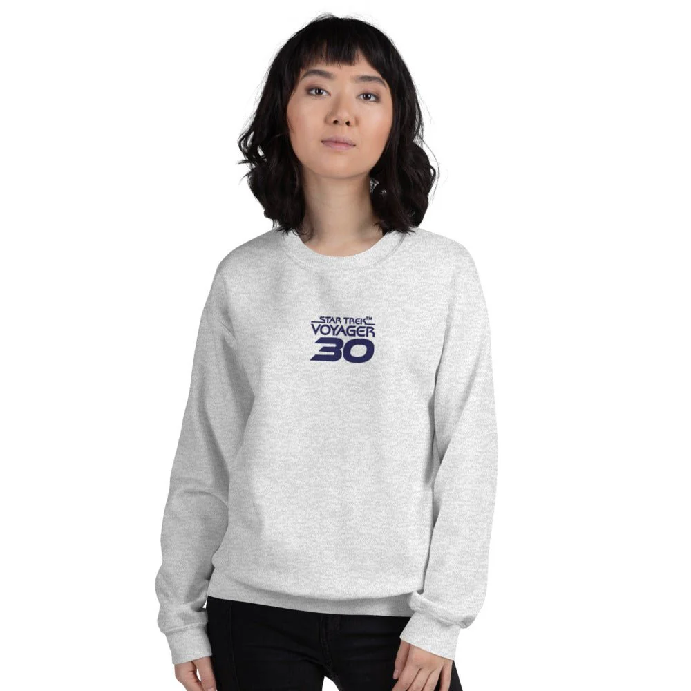 Star Trek: Voyager 30th Anniversary Embroidered Logo Crewneck Sweatshirt - Image 3