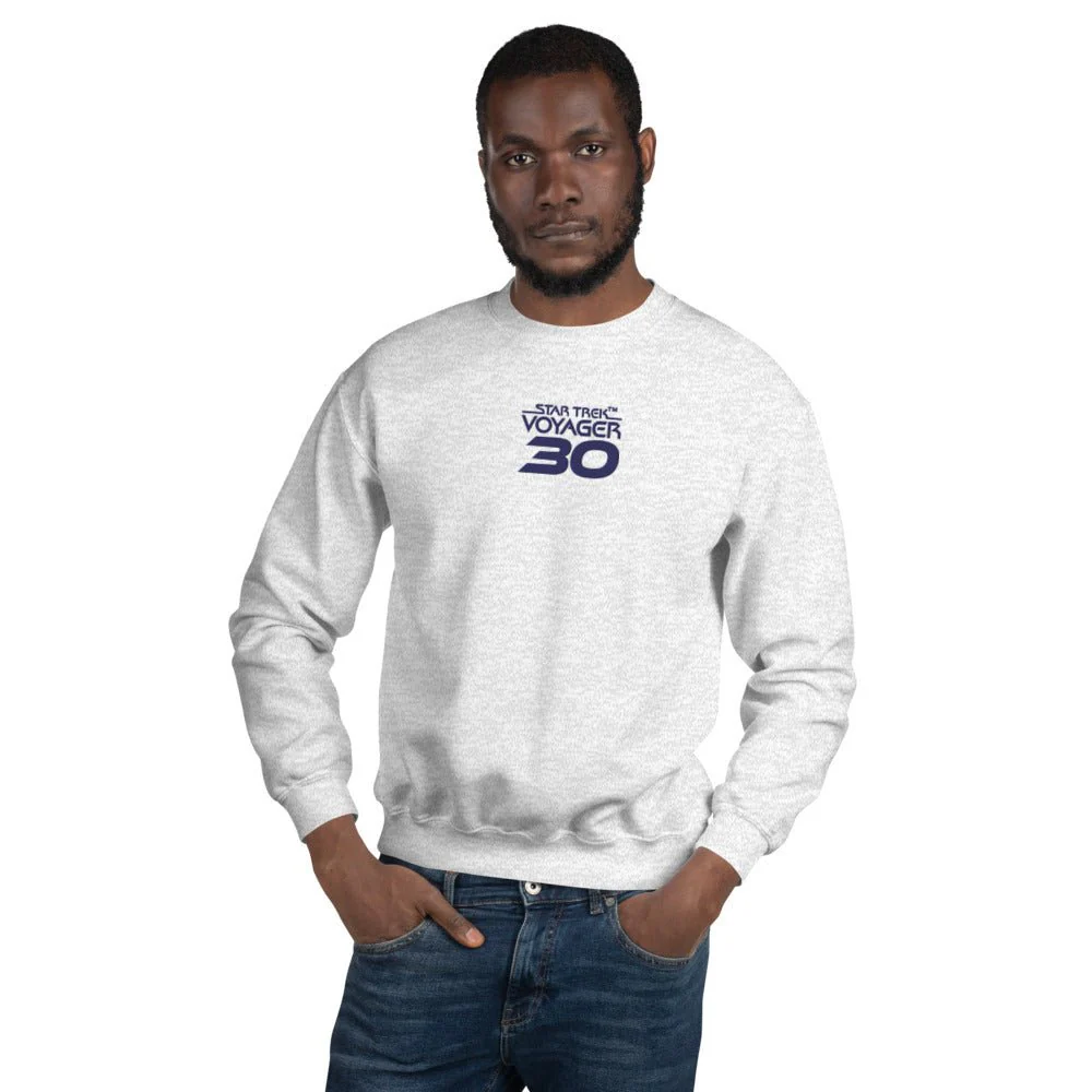 Star Trek: Voyager 30th Anniversary Embroidered Logo Crewneck Sweatshirt - Image 4