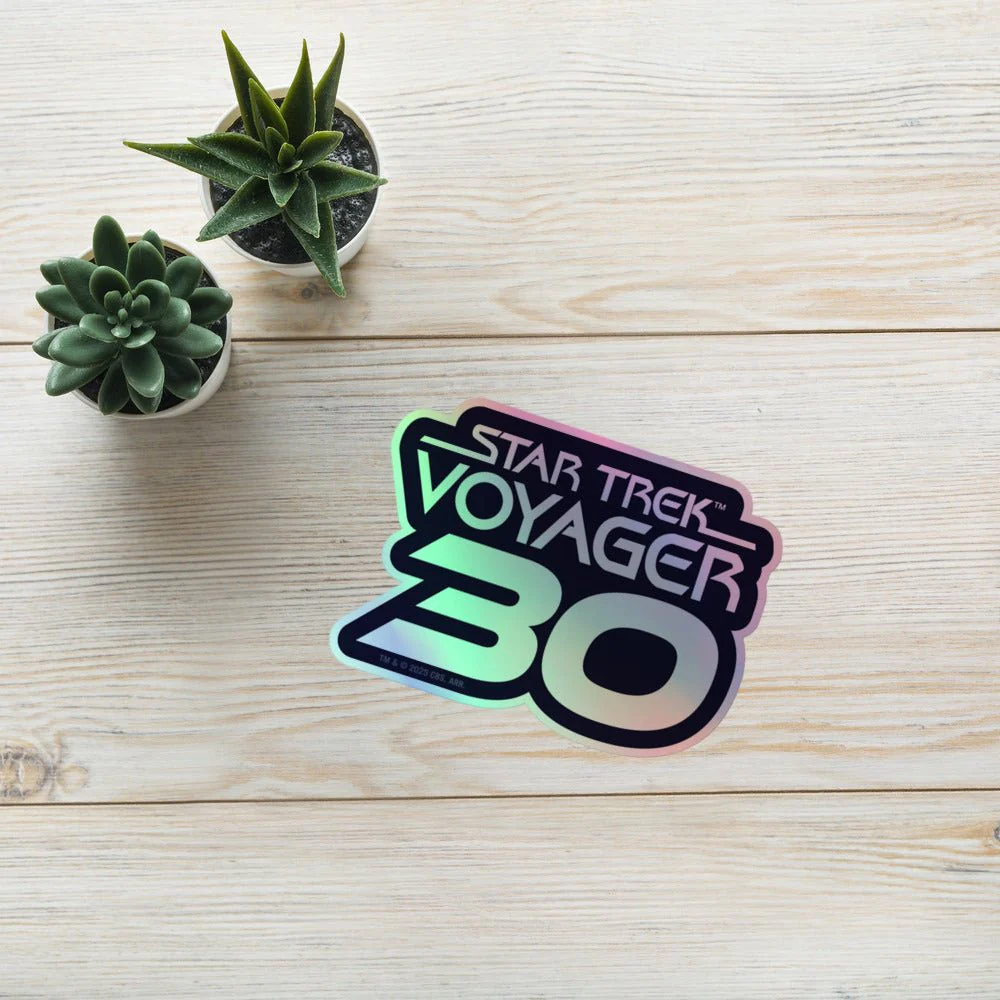 Star Trek: Voyager 30th Anniversary Logo Holographic Sticker - Image 10