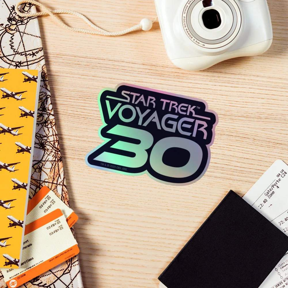 Star Trek: Voyager 30th Anniversary Logo Holographic Sticker - Image 12