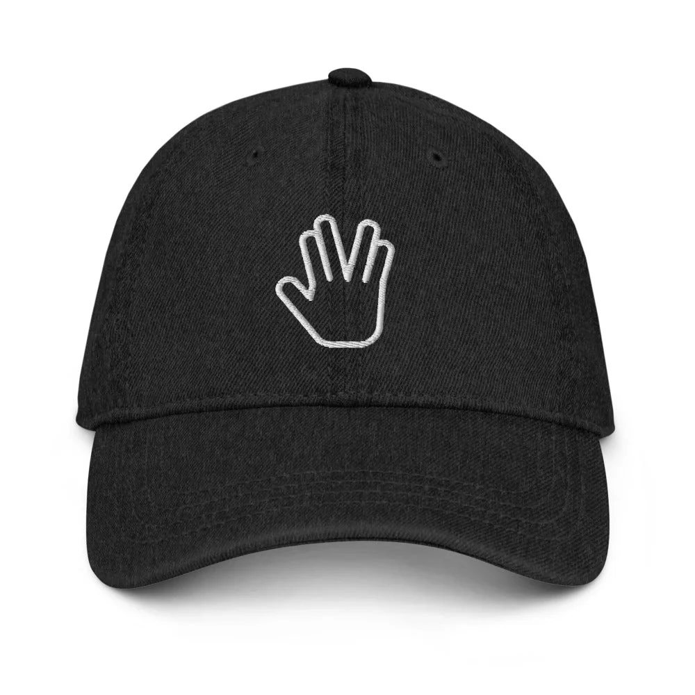 Star Trek Vulcan Salute Embroidered Denim Hat