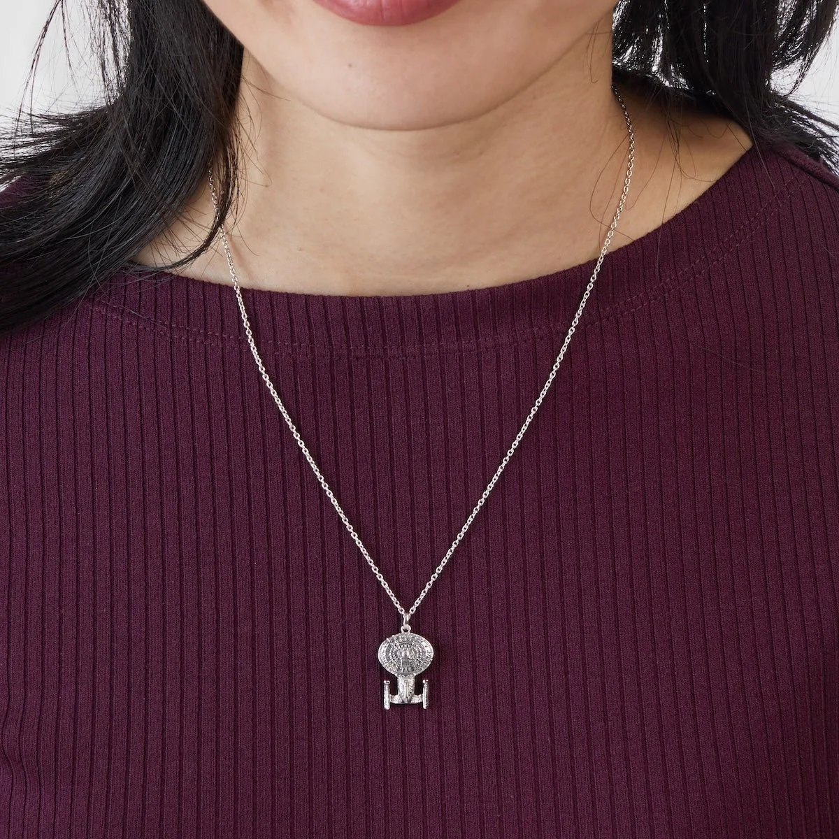 Star Trek x RockLove USS Enterprise-D Starship Necklace - Image 4