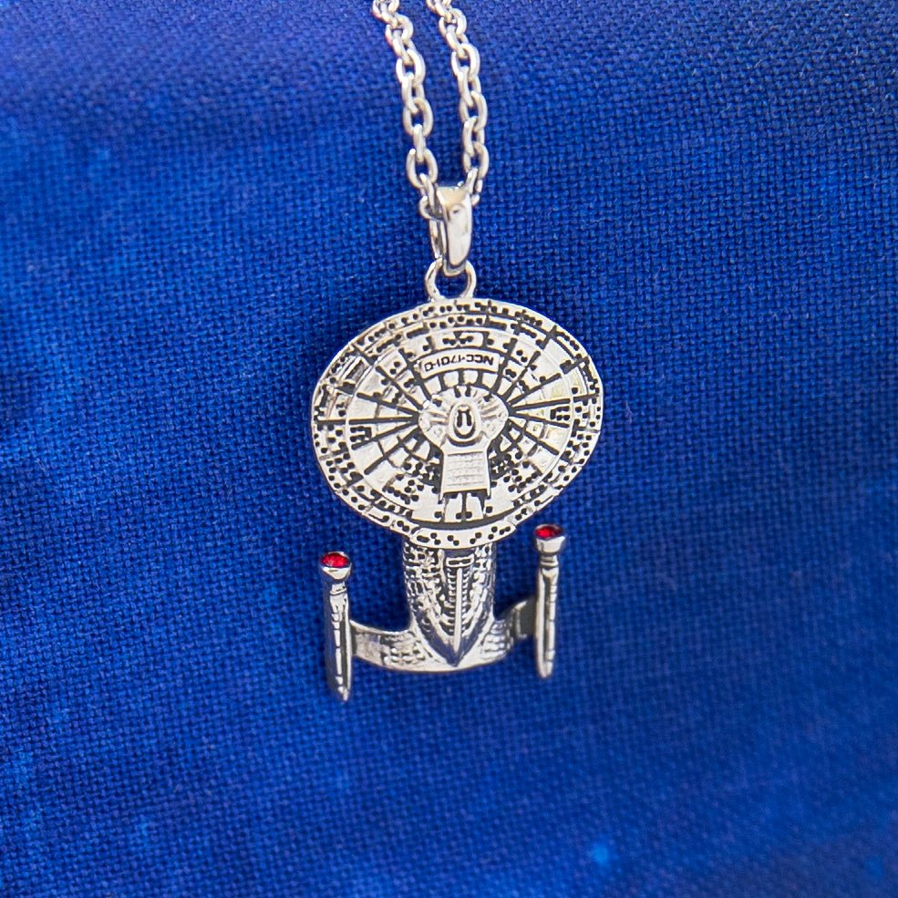 Star Trek x RockLove USS Enterprise-D Starship Necklace - Image 5