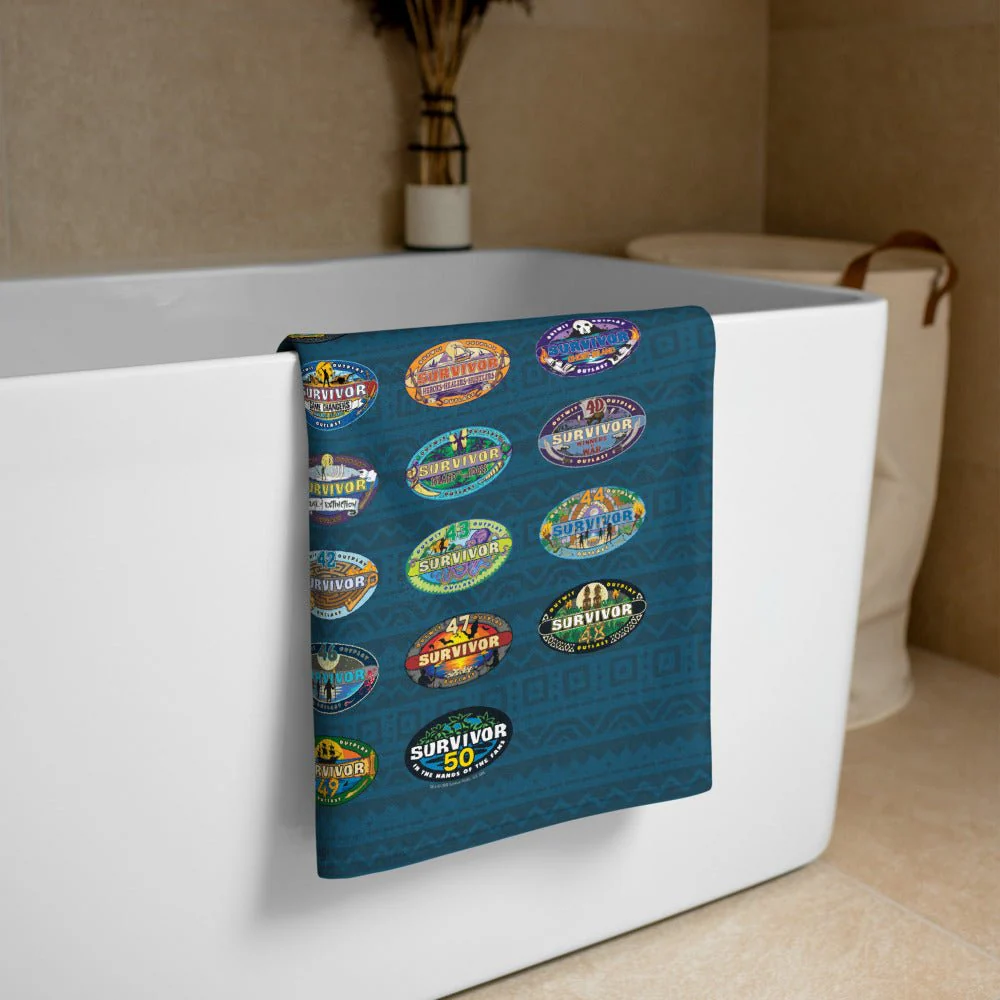 Survivor Beach Towel 50 Seasons Logo - Image 3