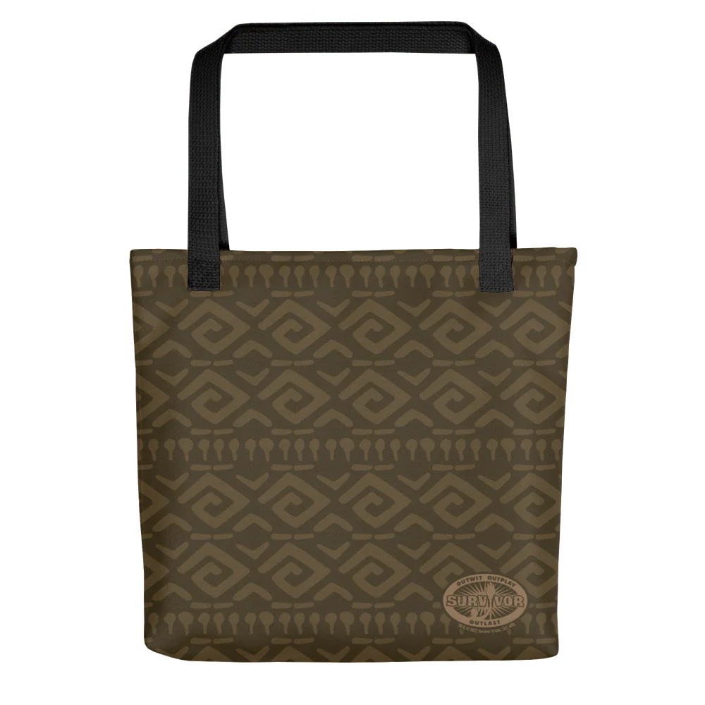 Survivor Brown Tribal All Over Print Premium Tote Bag
