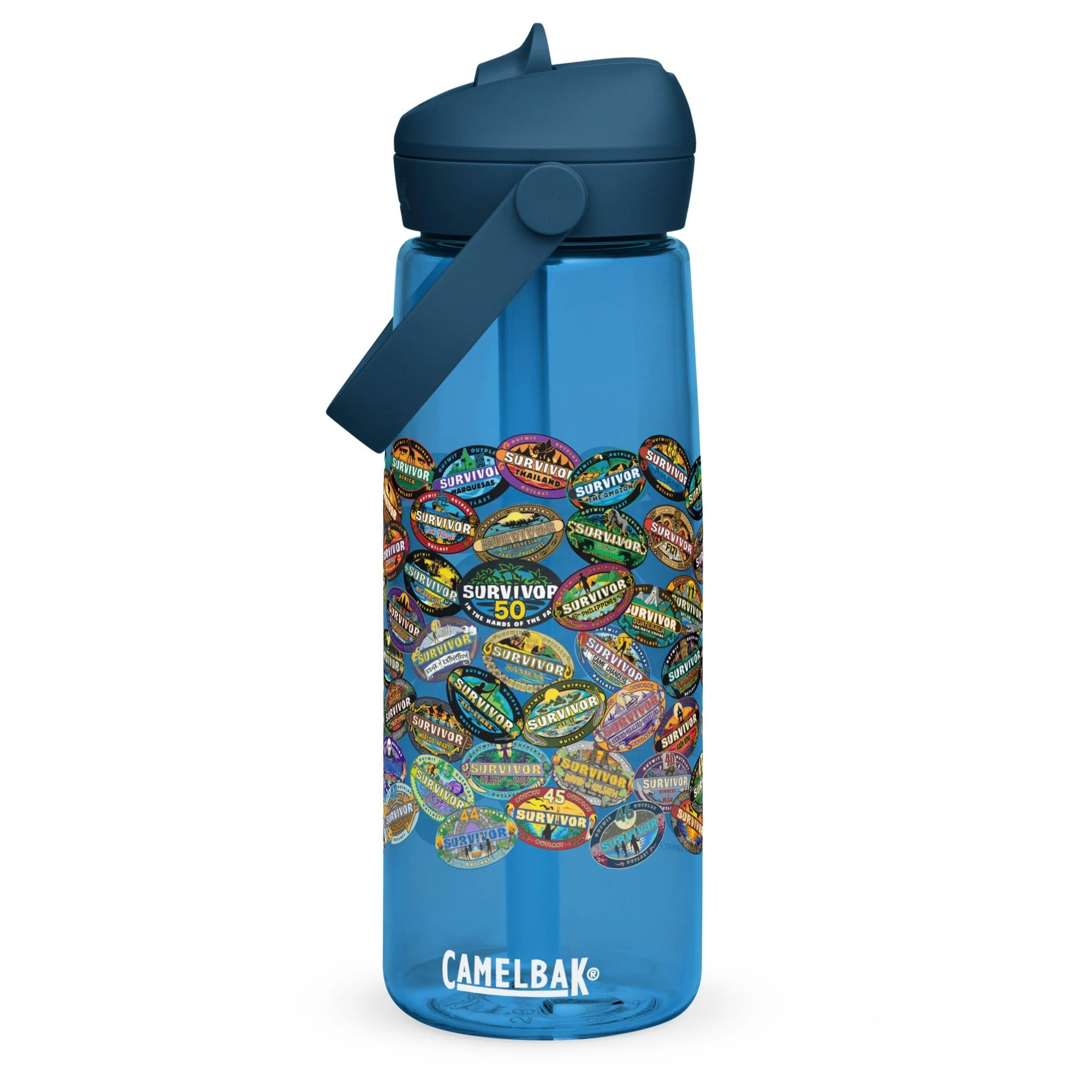Survivor CamelBack Water Bottle 50 Seasons Logo