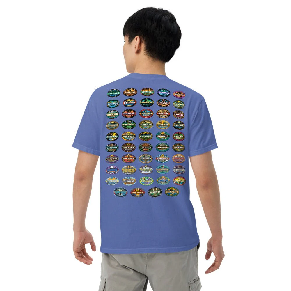 Survivor Comfort Colors T-Shirt 50 Seasons Logo - Image 11
