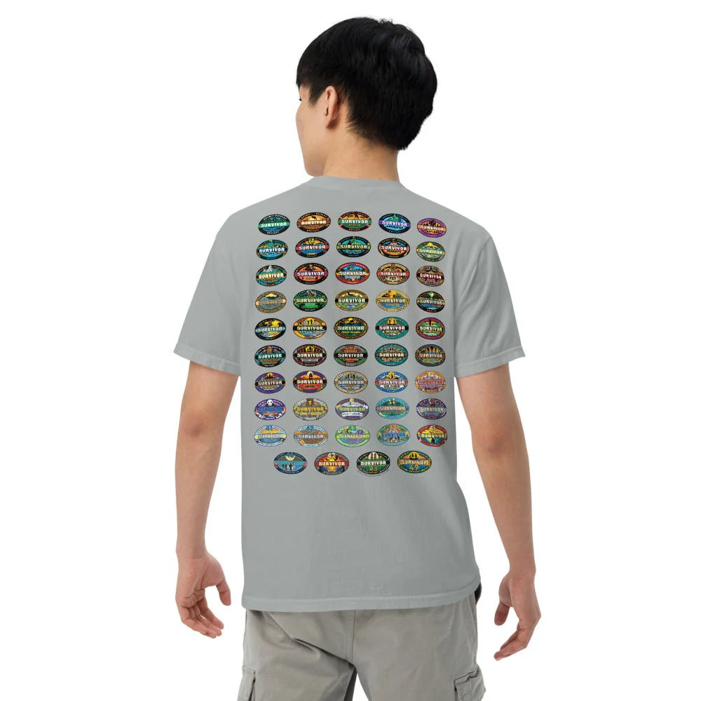 Survivor Comfort Colors T-Shirt 50 Seasons Logo - Image 4