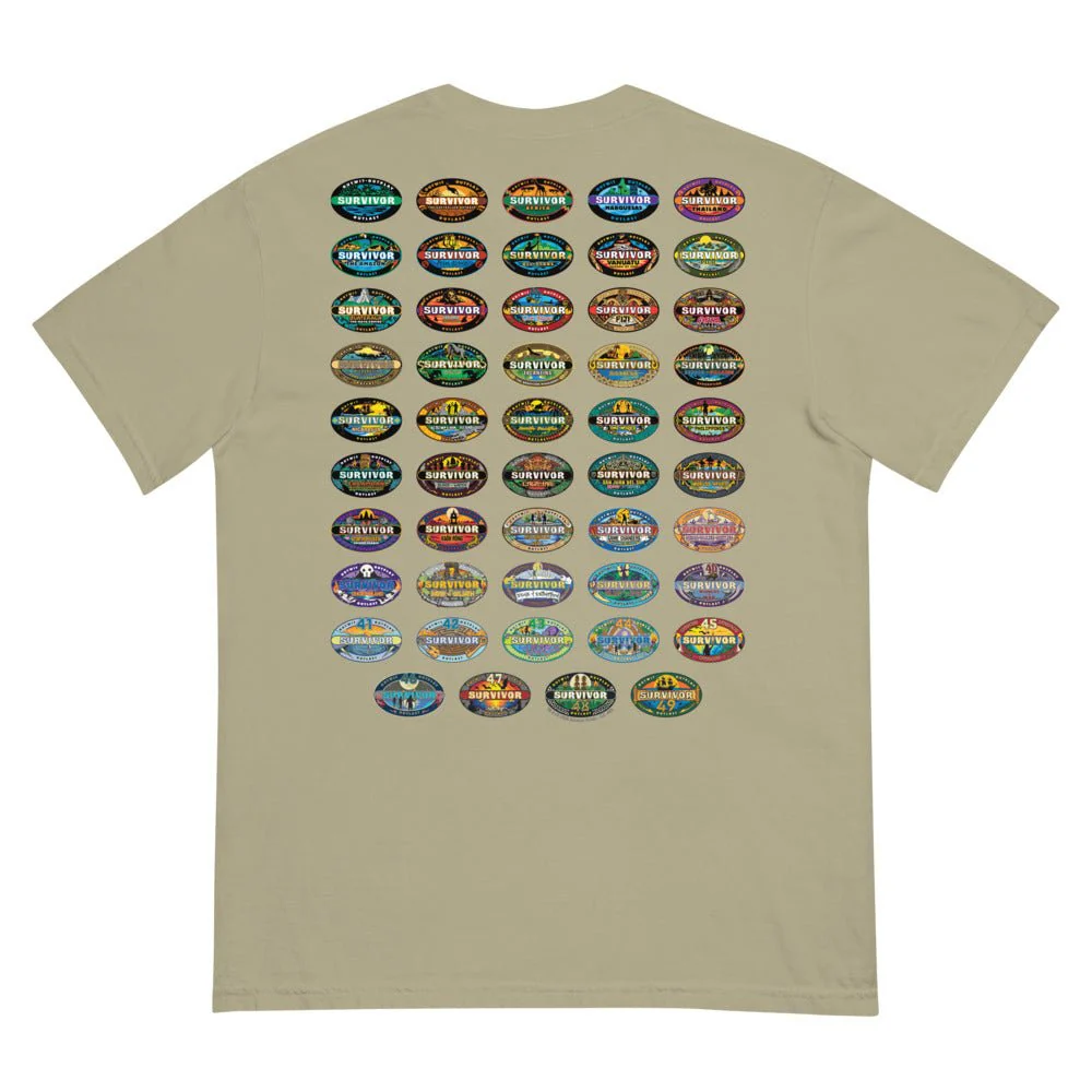 Survivor Comfort Colors T-Shirt 50 Seasons Logo - Image 6
