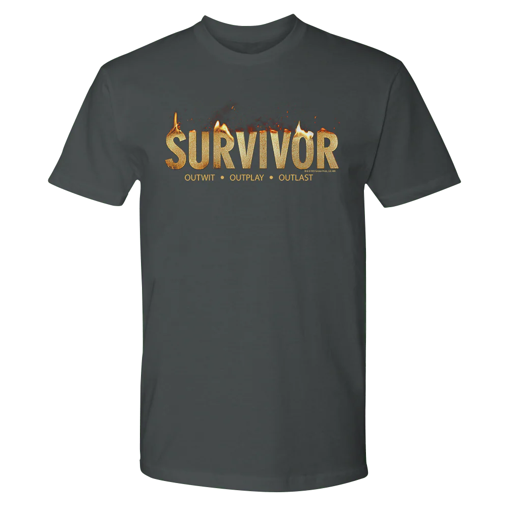 Survivor Flame Logo Adult Short Sleeve T-Shirt - Image 3