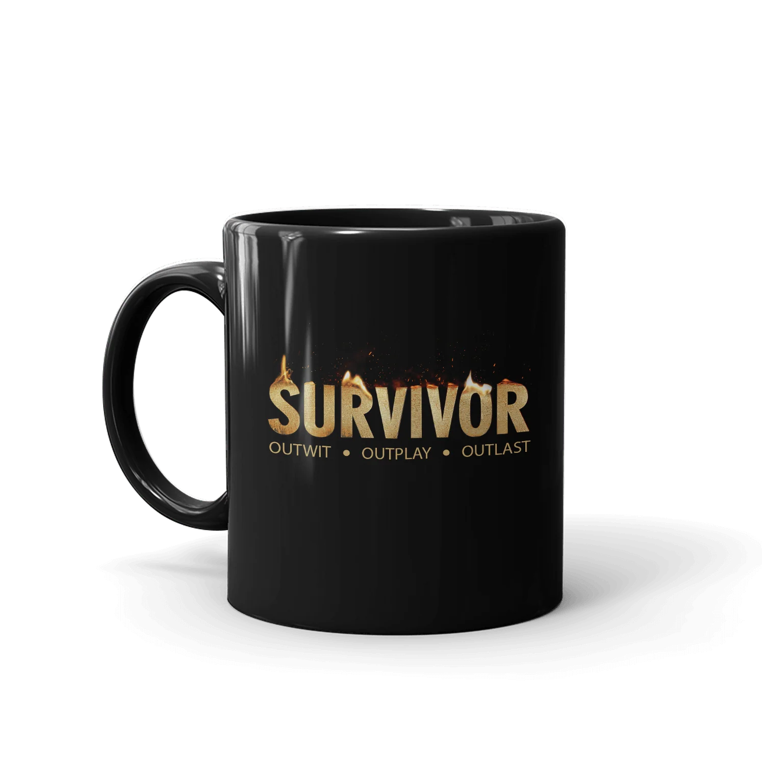Survivor Flame Logo Black Mug - Image 2
