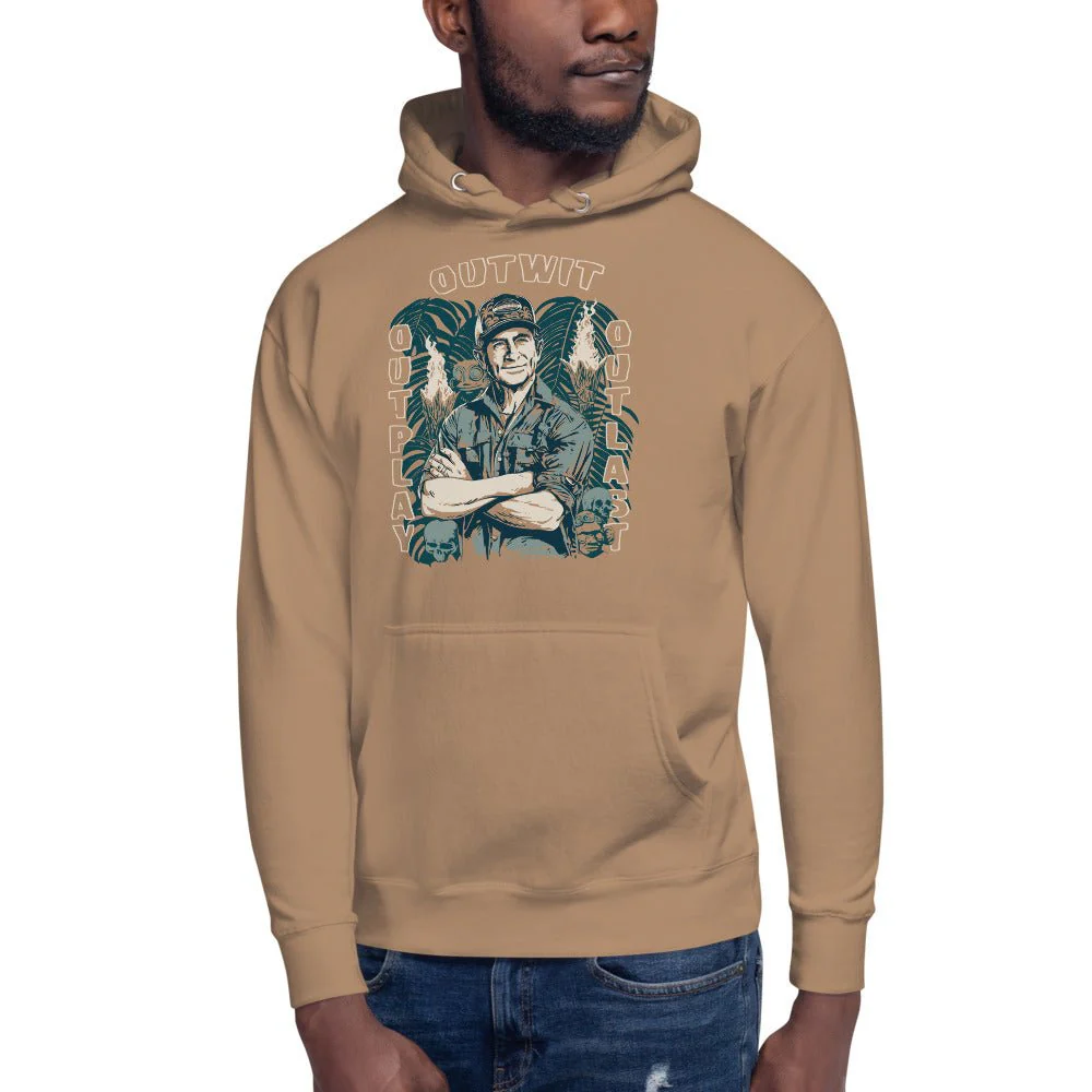 Survivor Hoodie Jeff Tribal Outwit. Outplay. Outlast. - Image 3