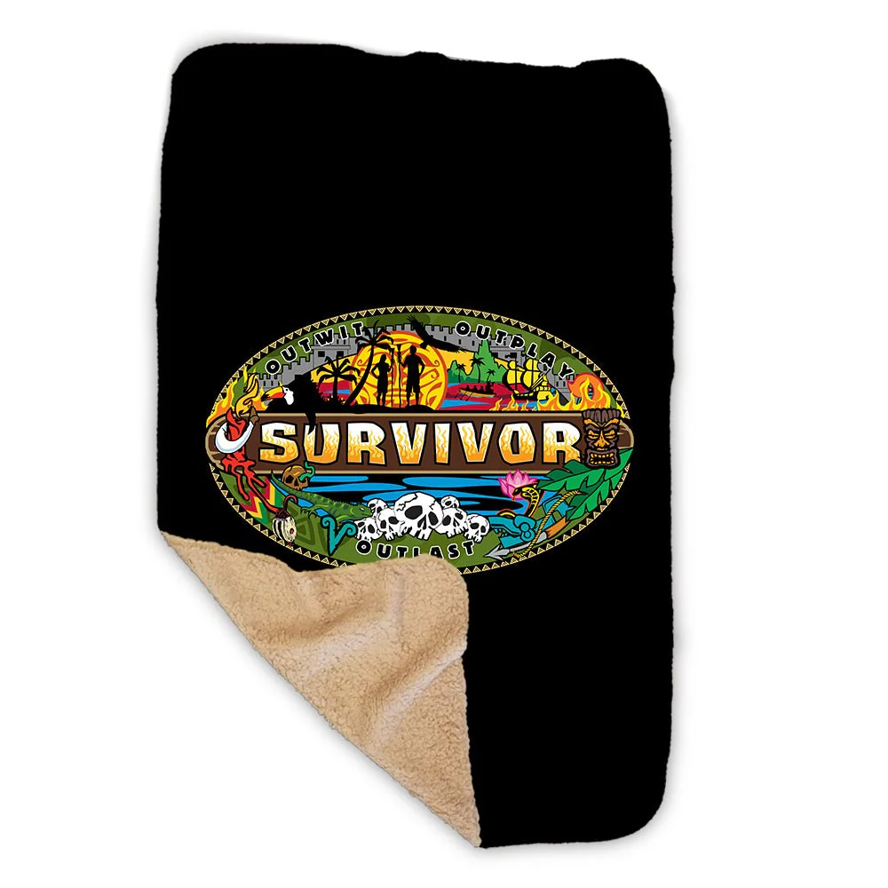 Survivor Mashup Logo Sherpa Blanket - Image 4