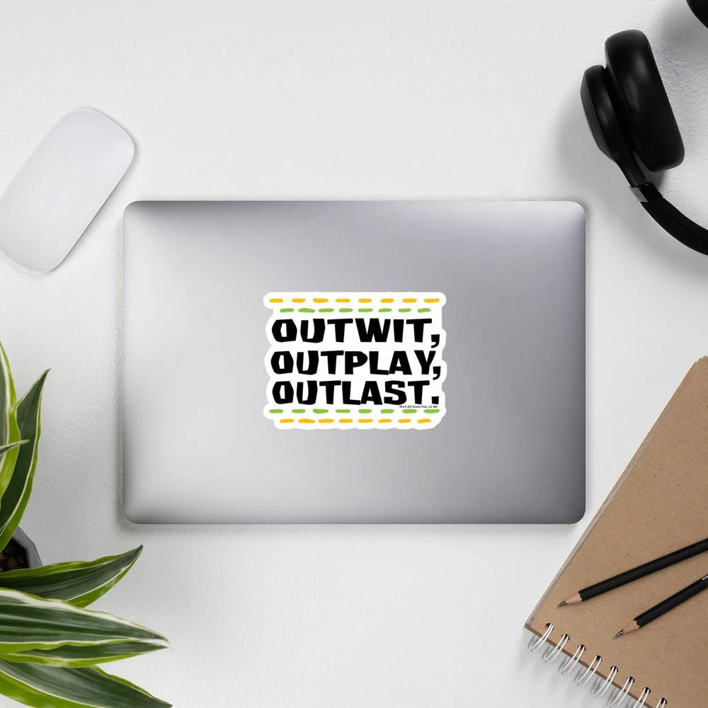 Survivor Outwit, Outplay, Outlast Lines Die Cut Sticker - Image 2