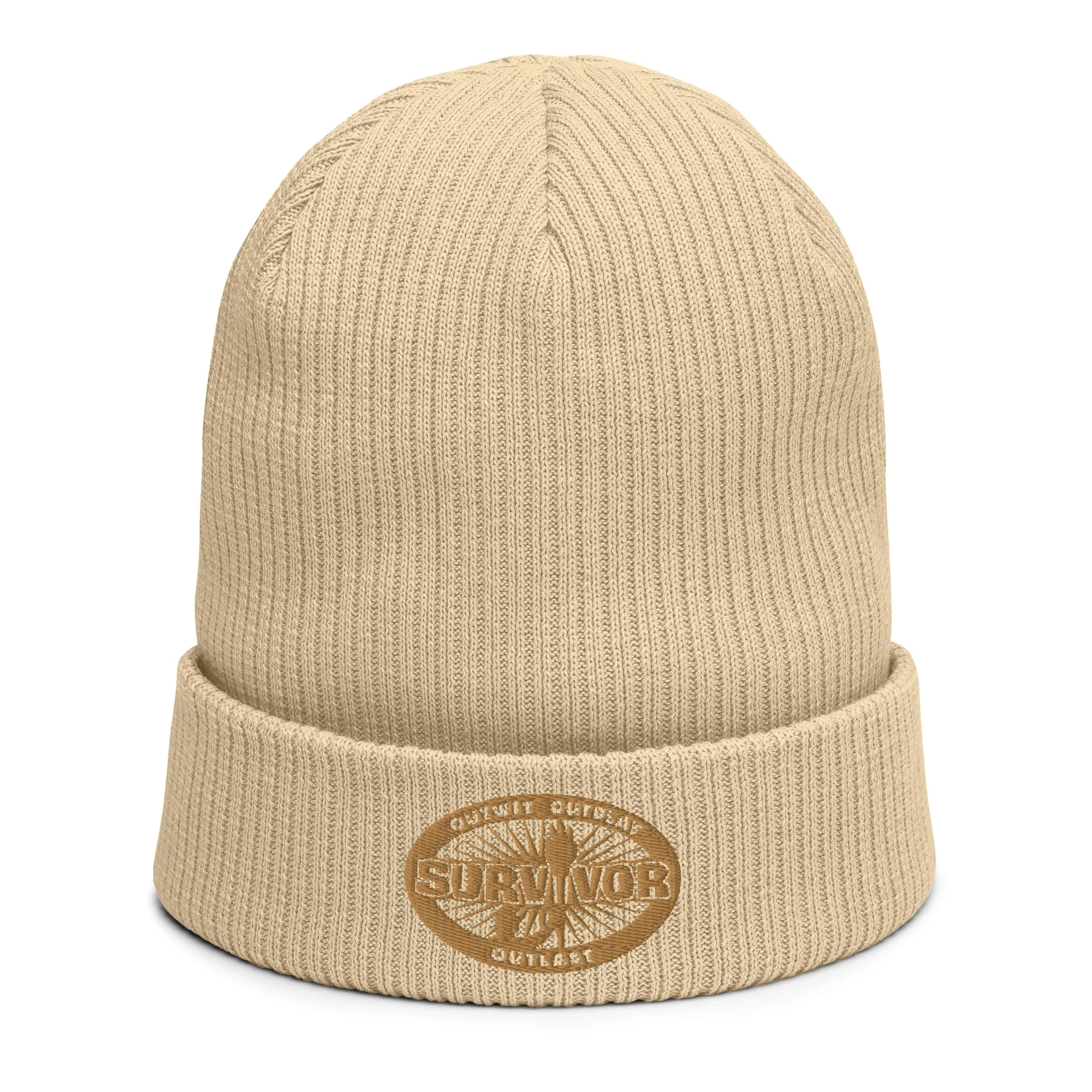 Survivor Outwit, Outplay, Outlast Recycled Cuffed Beanie