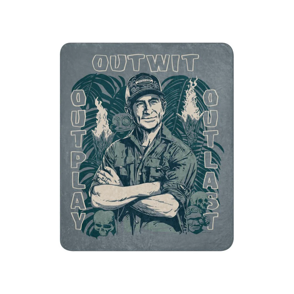 Survivor Premium Sherpa Blanket Jeff Tribal Outwit. Outplay. Outlast. - Image 6