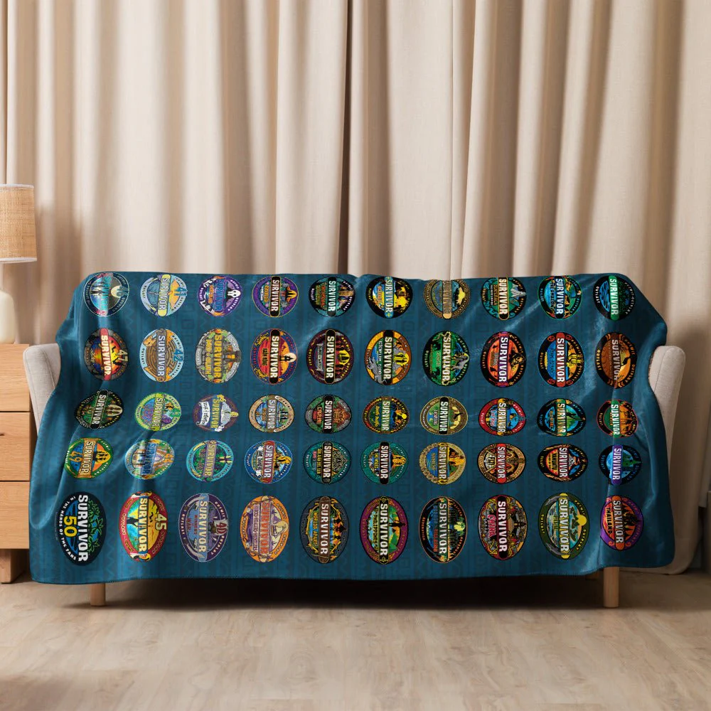 Survivor Sherpa Blanket 50 Seasons Logo - Image 3