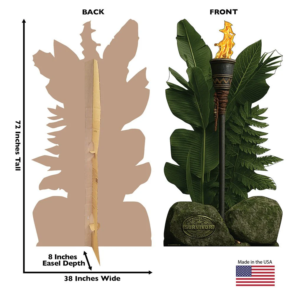 Survivor Single Tiki Torch Cardboard Cutout Standee - Image 3