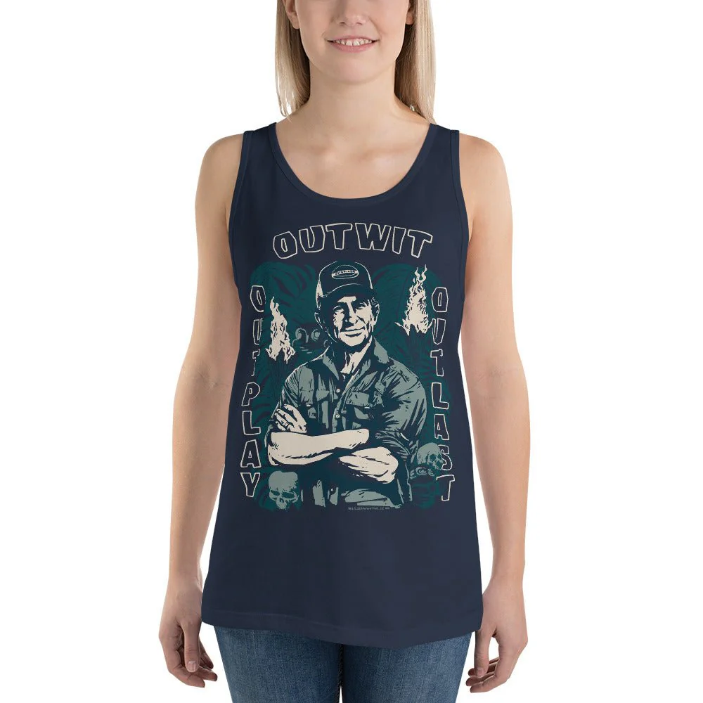 Survivor Tank Top Jeff Tribal Outwit. Outplay. Outlast. - Image 2