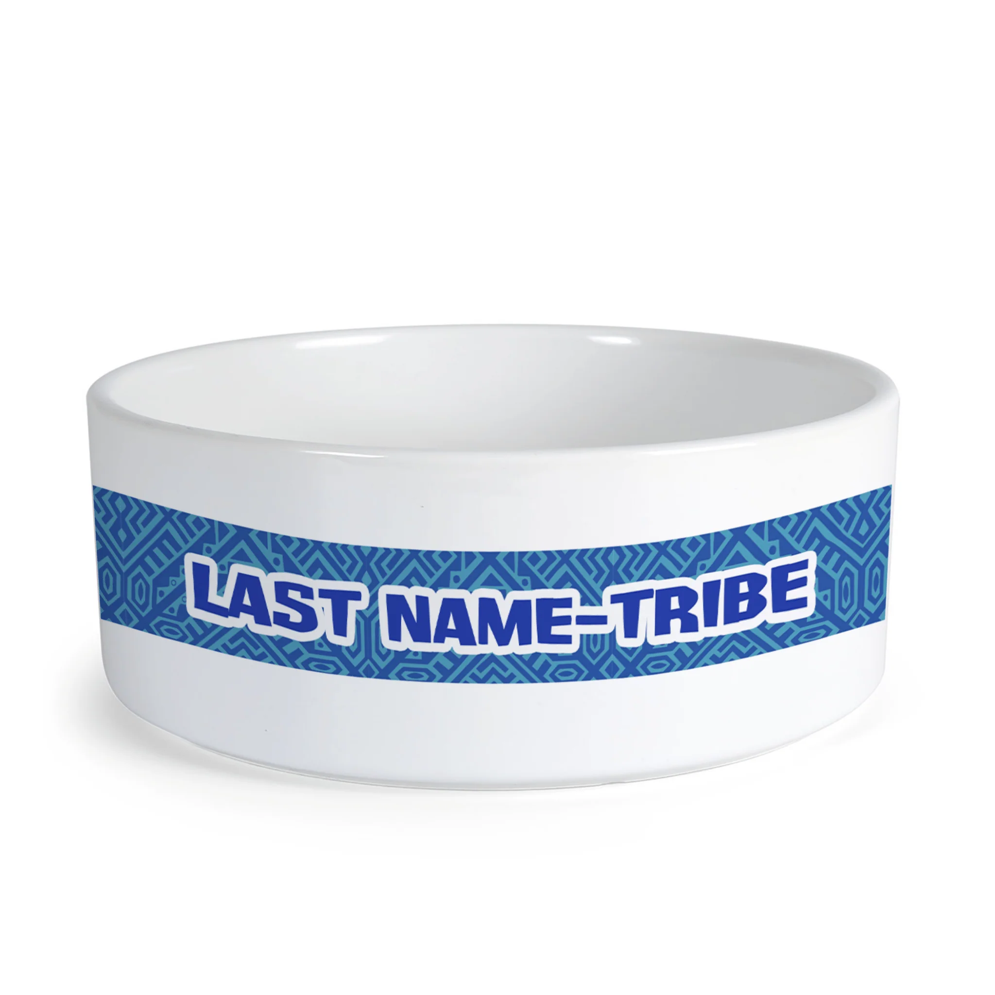 Survivor Tribal Print Logo Personalized Pet Bowl - Image 2