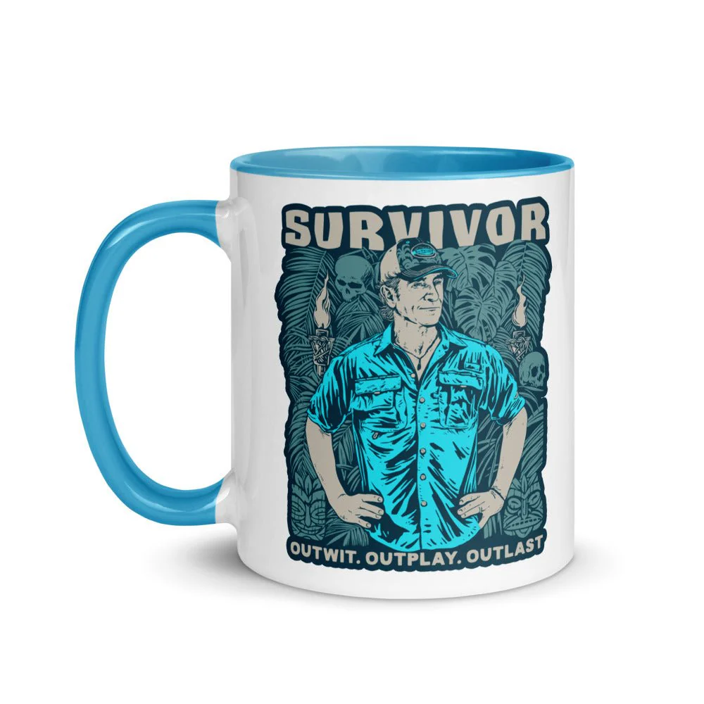 Survivor Two-Tone Mug Jeff Outwit. Outplay. Outlast.