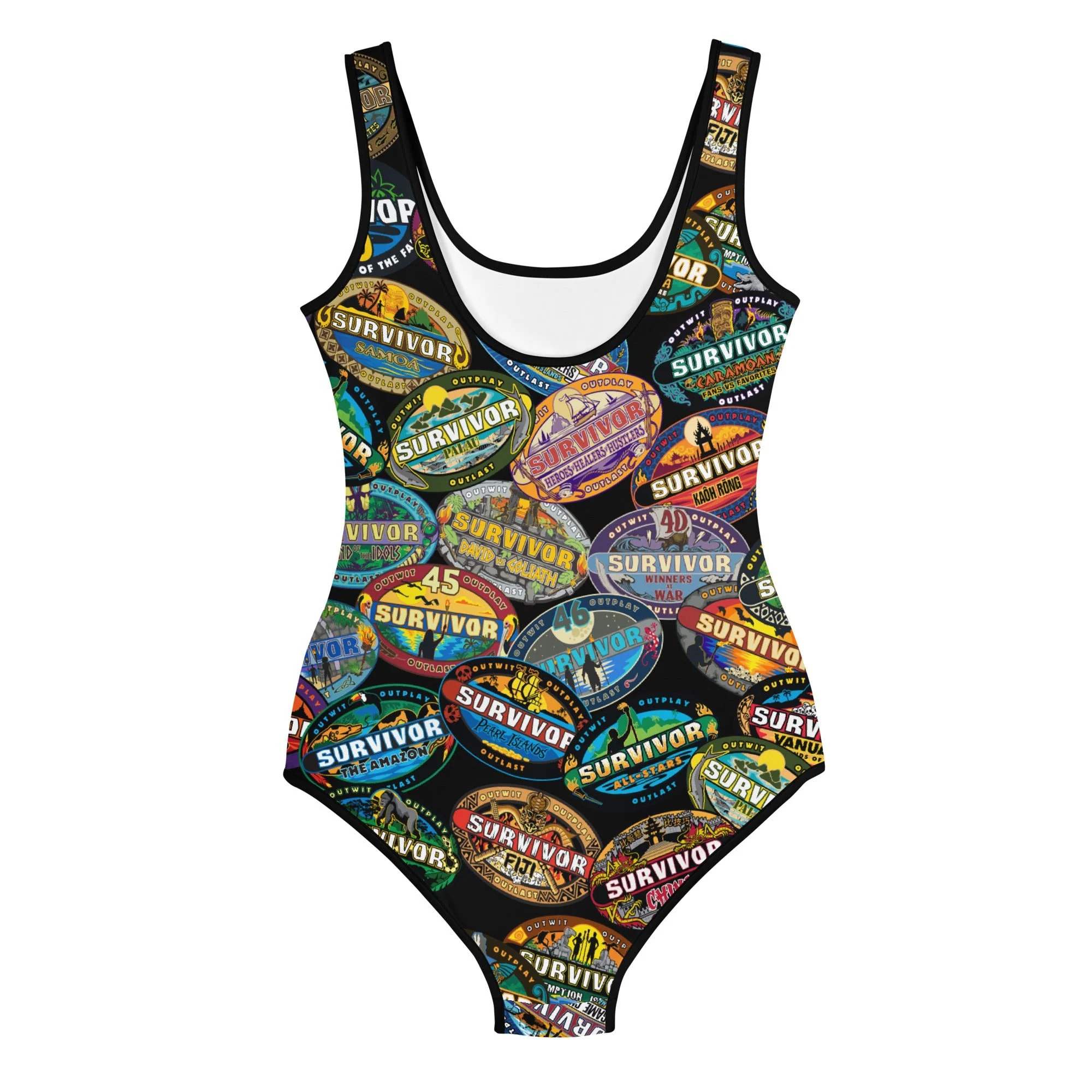 Survivor Youth One-Piece Swimsuit Logo Toss - Image 2